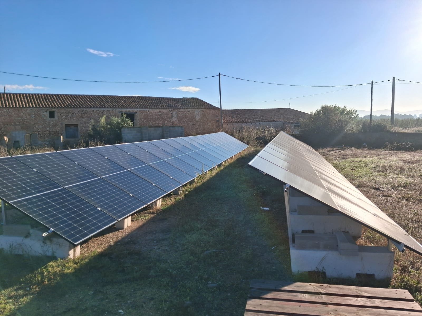 Cubierta con paneles solares